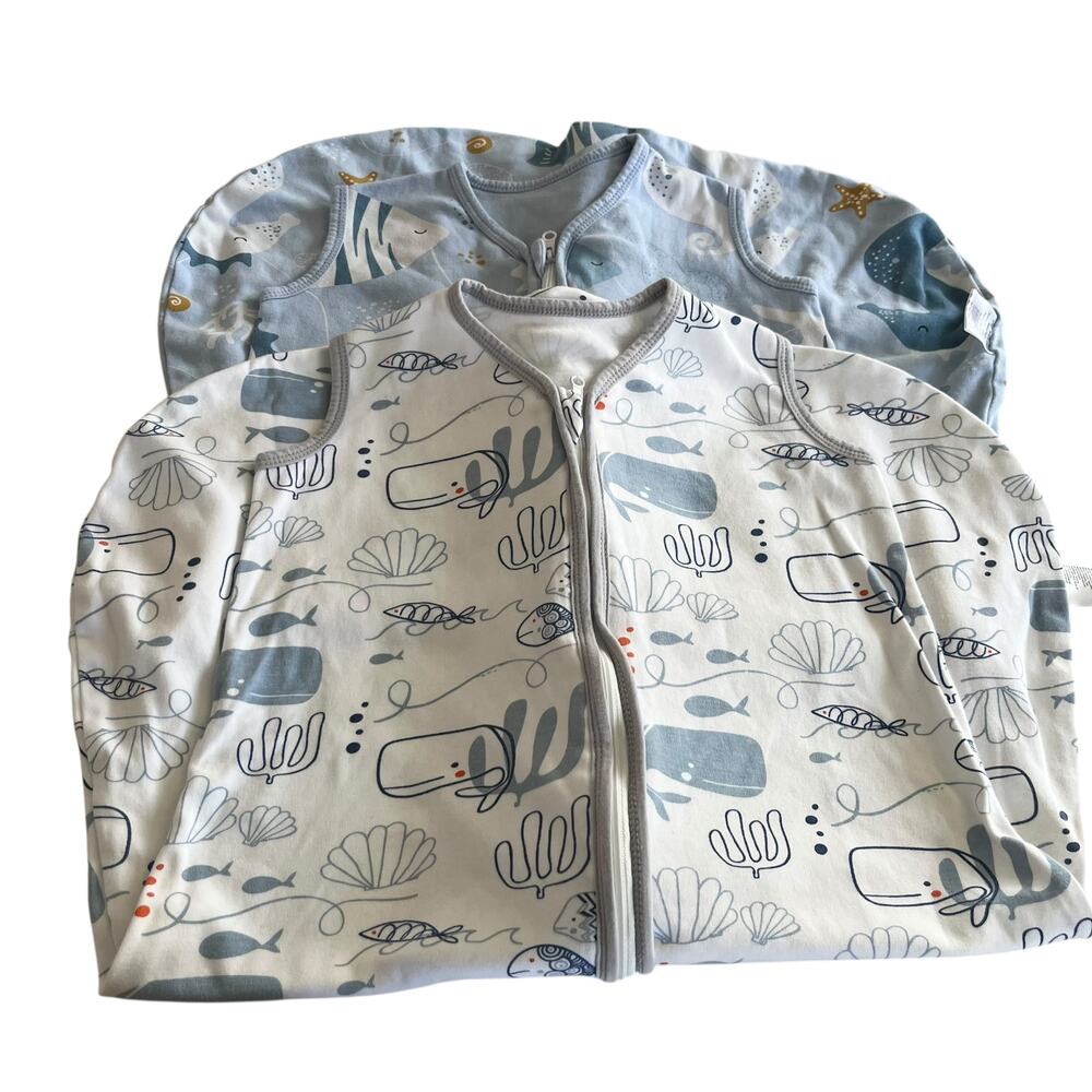 Yoofoss Unisex  Organic Cotton Set of Two Wearable Blanket Sleep Sacks 12-18 M